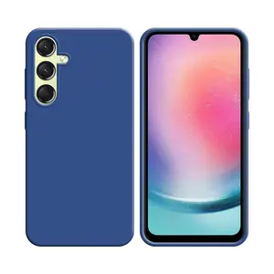 Coque Silicone Compatible pour Samsung Galaxy A24 4G A245 (#16) Bleu Marine