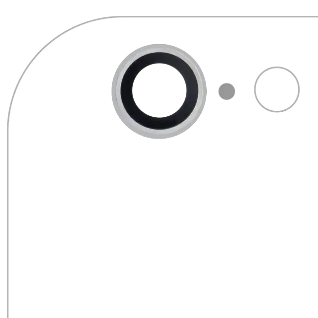 Vitre de caméra arrière pour Apple iPhone 6 / 6S (argent, lot de 10)