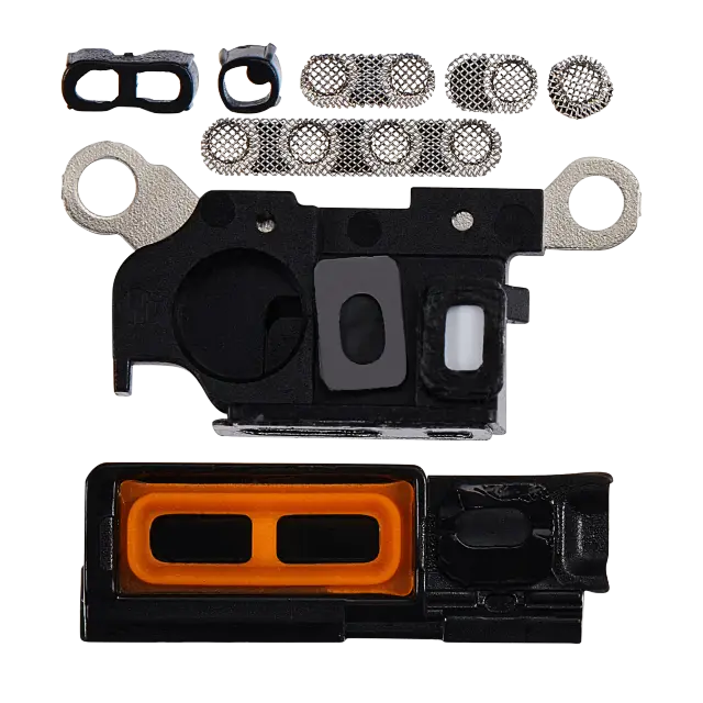 Grille de haut-parleur / micro pour Apple iPhone 15 Pro (titane noir, lot de 10)