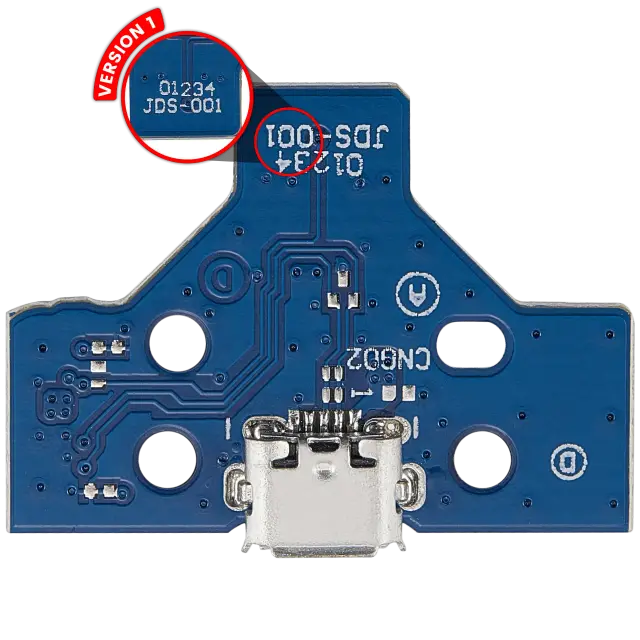 Carte de charge USB à nappe 14 broches pour manette Sony DualShock 4 (PS4) — version 1 : JDS-001