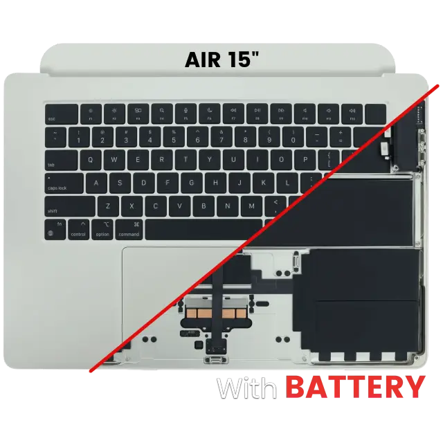 Châssis supérieur avec batterie et clavier ANSI US pour Apple MacBook Air 15" A2941 (2023) (origine d'occasion, lumière stellaire)