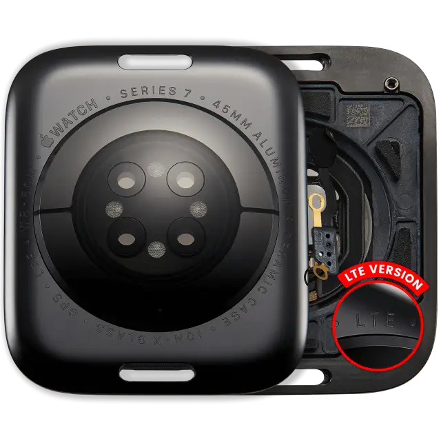 Vitre arrière pour Apple Watch Series 7 (45mm) (LET Version, Aluminum / Space Black)