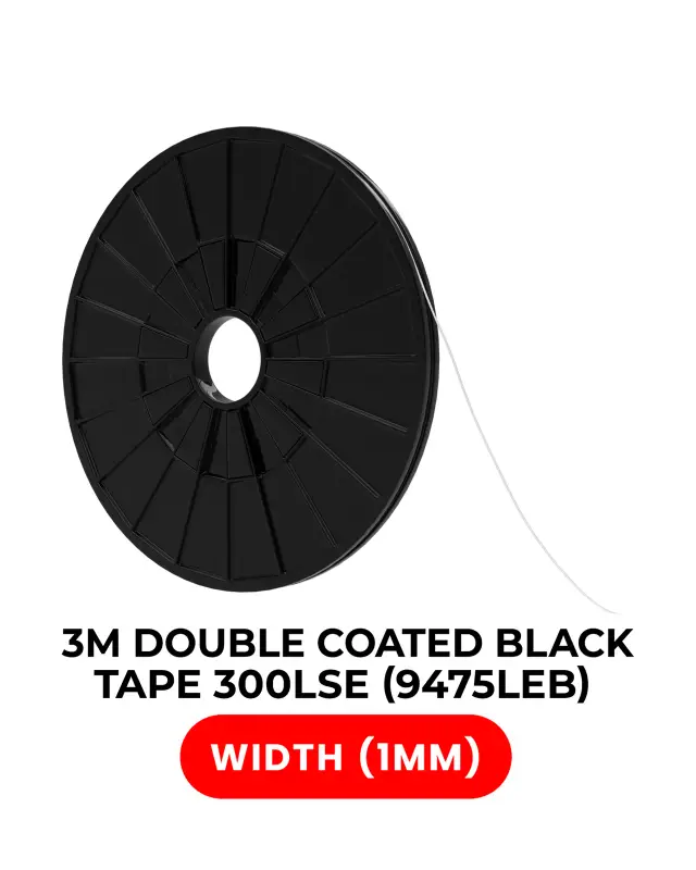 Ruban adhésif double face polyester haute résistance 3M 9475LEB (300LSE) — 1 mm × 25 m