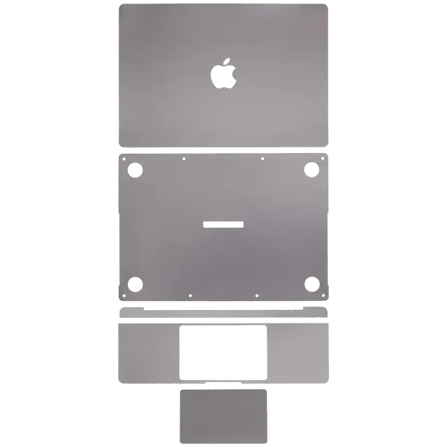 Kit de films de protection 4 en 1 pour MacBook Pro 14" A2442 (2021) / A2779 (2023) / A2918 (2023) (gris sidéral)