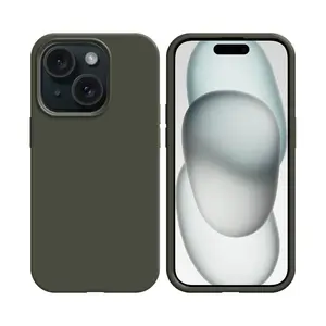 Coque Silicone Compatible pour Apple iPhone 15 Plus (#34) Gris Foncé