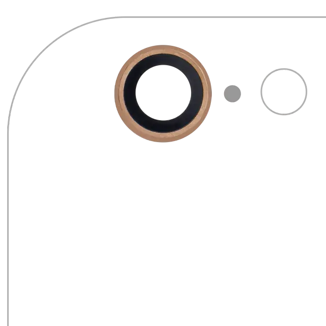 Vitre de caméra arrière pour Apple iPhone 6 / 6S (or, lot de 10)