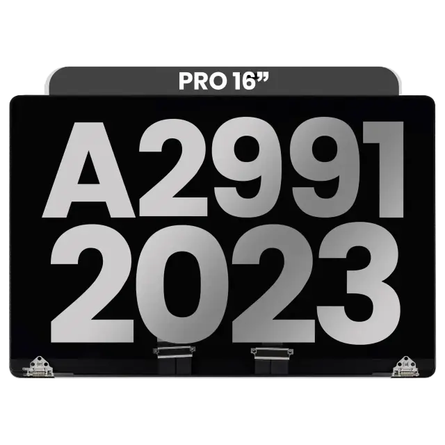 Écran pour Apple MacBook Pro 16" A2991 (2023) (Pre-installed Lid Angle Sensor cable, origine d'occasion, noir sidéral)