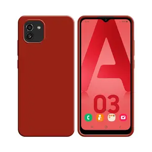 Coque Silicone Compatible pour Samsung Galaxy A03 A035F (#1) Rouge