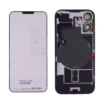 Vitre arrière avec MagSafe, NFC et nappe flash pour Apple iPhone 16 (origine, blanc)