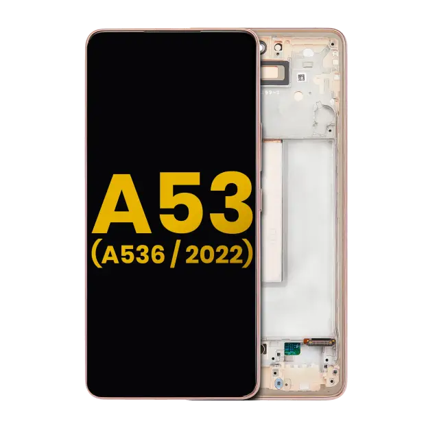 Écran OLED avec châssis pour Samsung Galaxy A53 5G (A536 / 2022) (reconditionné, Peach)