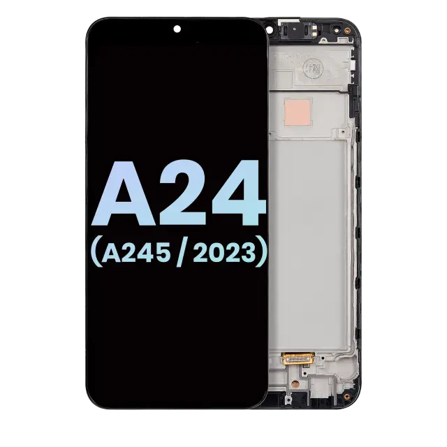 Écran OLED avec châssis pour Samsung Galaxy A24 4G (A245 / 2023) (pack service origine, toutes couleurs)