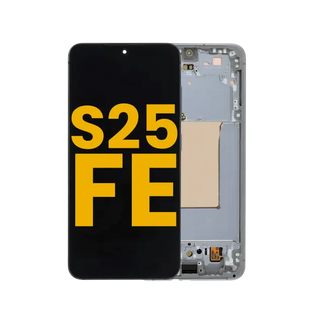 Écran OLED avec châssis pour Samsung Galaxy S25 FE 5G (version US & internationale, reconditionné, Jetblack)