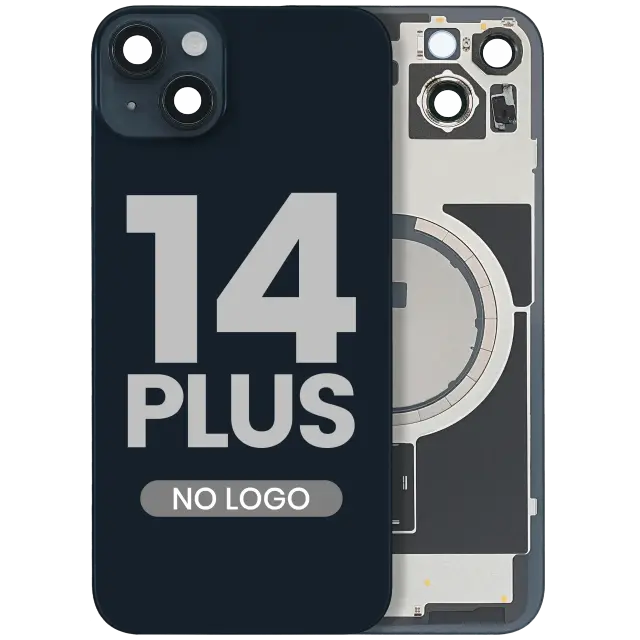 Vitre arrière pour Apple iPhone 14 Plus (minuit, sans logo)