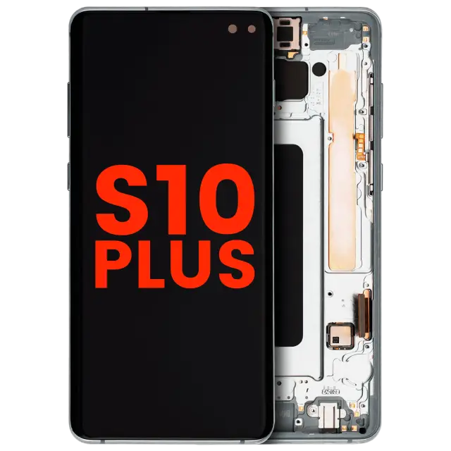 Écran OLED avec châssis pour Samsung Galaxy S10 Plus (compatible premium, Prism Green)