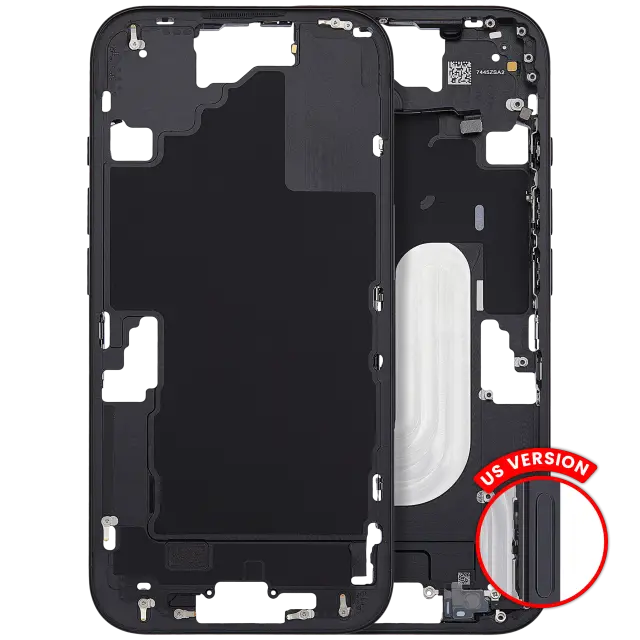 Châssis pour Apple iPhone 16 (version US, compatible premium, noir)