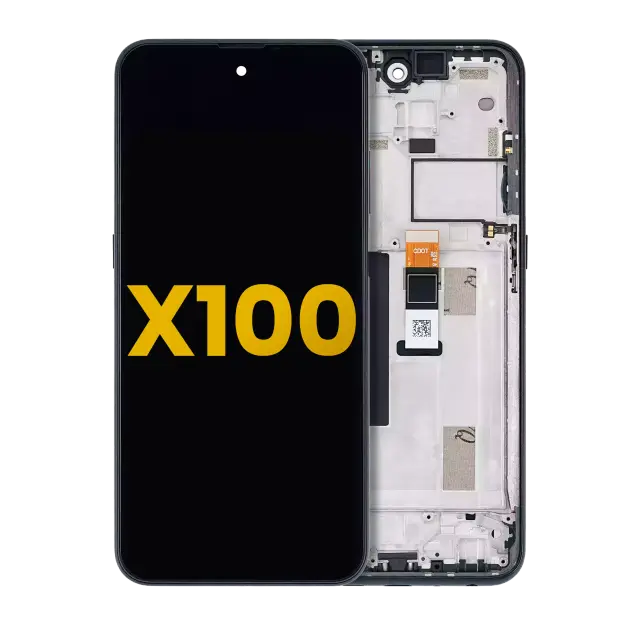 Écran LCD avec châssis pour Nokia X100 5G (reconditionné, bleu)