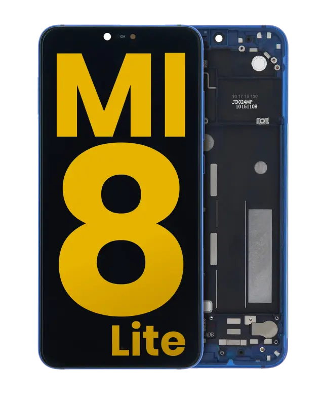 Écran LCD avec châssis pour Xiaomi Mi 8 Lite (reconditionné, Aurora Blue)