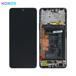 Bloc Écran Complet avec Châssis et Batterie Original Honor Magic 4 Lite 4G 0235ACGA 0235ABSK 0235AAMB Noir