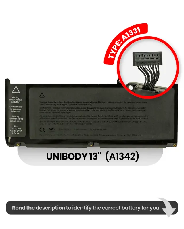 Batterie pour Apple MacBook 13" A1342 (2009-2010)