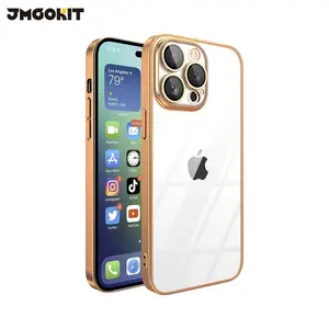 Coque de Protection Crystal Glass JMGOKIT pour Apple iPhone 13 Pro Or