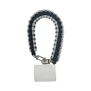 Bracelet pour Smartphone Tressé Noir et Gris