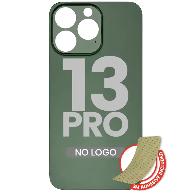 Vitre arrière pour Apple iPhone 13 Pro (No Logo / Large Camera Hole, Alpine Green)