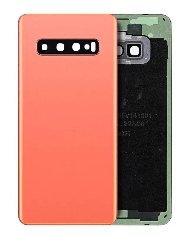 Vitre arrière pour Samsung Galaxy S10 (pack service origine, Flamingo Pink)