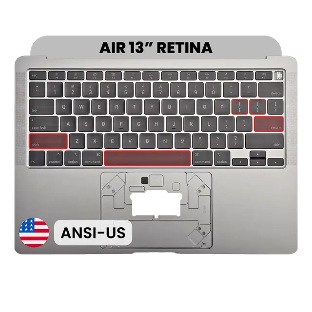 Châssis supérieur avec clavier ANSI US pour Apple MacBook Air 13" A2179 (2020) (gris sidéral)