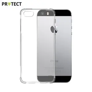 Coque Silicone Renforcée PROTECT pour Apple iPhone SE (1er Gen) Transparent