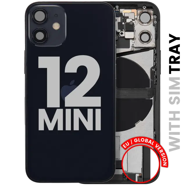 Châssis pour Apple iPhone 12 Mini (version EU, origine d'occasion — grade B, noir)