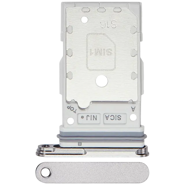 Tiroir SIM pour Samsung Galaxy S25 / S25 Plus (premium, blanc)