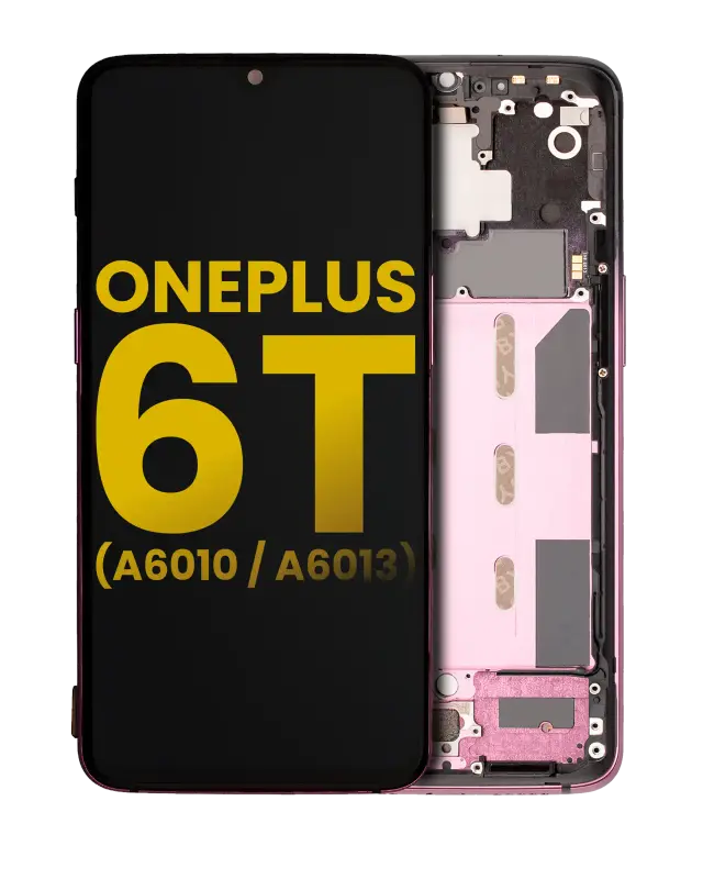 Écran OLED avec châssis pour OnePlus 6T (A6010 / A6013) (reconditionné, Thunder Purple)
