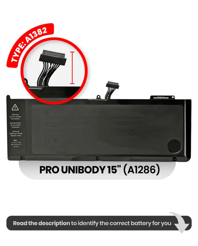 Batterie pour Apple MacBook Pro 15" A1286 (2011-2012)