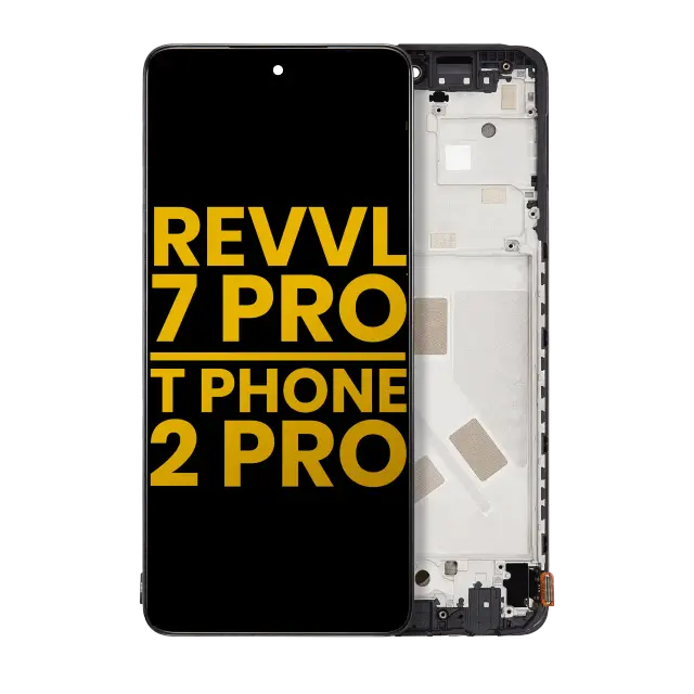 Écran OLED avec châssis pour Revvl T-Mobile Revvl 7 Pro / T Phone 2 Pro 5G (reconditionné, toutes couleurs)