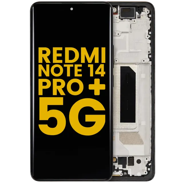 Écran OLED avec châssis pour Xiaomi Redmi Note 14 Pro Plus 5G (reconditionné, noir minuit)