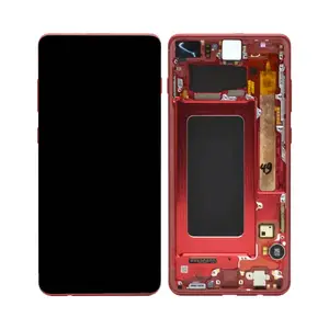 Écran Tactile Oled avec Châssis Samsung Galaxy S10 Plus G975 Rouge