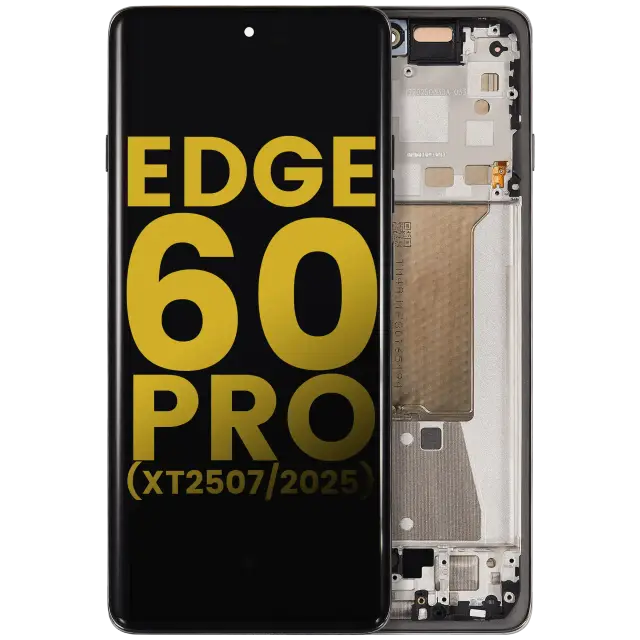 Écran OLED avec châssis pour Motorola Edge 60 Pro (XT2507 / 2025) (reconditionné, Shadow)