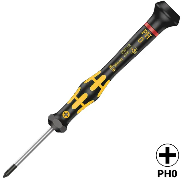 Tournevis Wera Kraftform Micro 1550 ESD Phillips PH0 × 40 mm