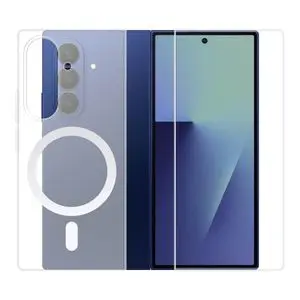 Coque Silicone MagSafe Compatible pour Samsung Galaxy Z Fold 7 5G F966 Transparent