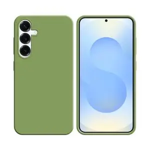 Coque Silicone Compatible pour Samsung Galaxy S25 Plus S936 (#19) Vert