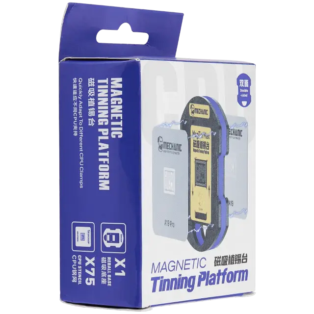 Jeu de plateformes de rebillage BGA magnétiques double face Mechanic MagTin Max pour iPhone / Android