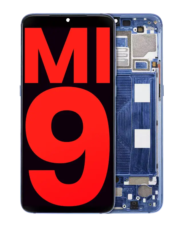 Écran OLED avec châssis pour Xiaomi Mi 9 (compatible premium, Ocean Blue)