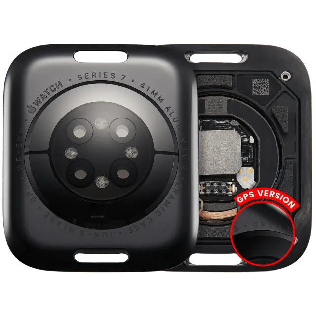 Vitre arrière pour Apple Watch Series 7 (41mm) (version GPS, Aluminum / Space Black)
