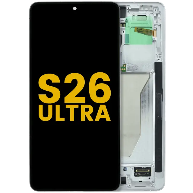 Écran OLED avec châssis pour Samsung Galaxy S26 Ultra 5G (version US & internationale, reconditionné, blanc)