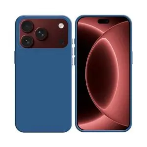 Coque Silicone Compatible pour Apple iPhone 17 Pro Max/iPhone 18 Pro Max #20 Bleu Marine