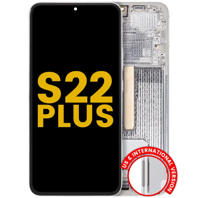 Écran OLED avec châssis pour Samsung Galaxy S22 Plus 5G (version US & internationale, reconditionné, blanc)