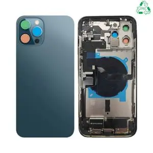 Coque de Réparation Complète Aftermarket (PIEC) Apple iPhone 12 Pro Max (Version US) Bleu Pacifique