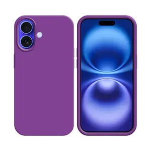 Coque Silicone Compatible pour Apple iPhone 16 Plus (#39) Mauve