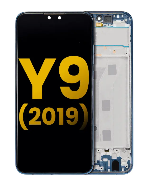 Écran LCD avec châssis pour Huawei Y9 (2019) (reconditionné, Sapphire Blue)