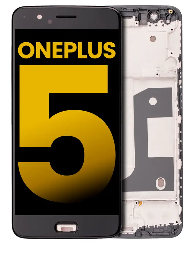 Écran OLED avec châssis pour OnePlus 5 (reconditionné, noir)